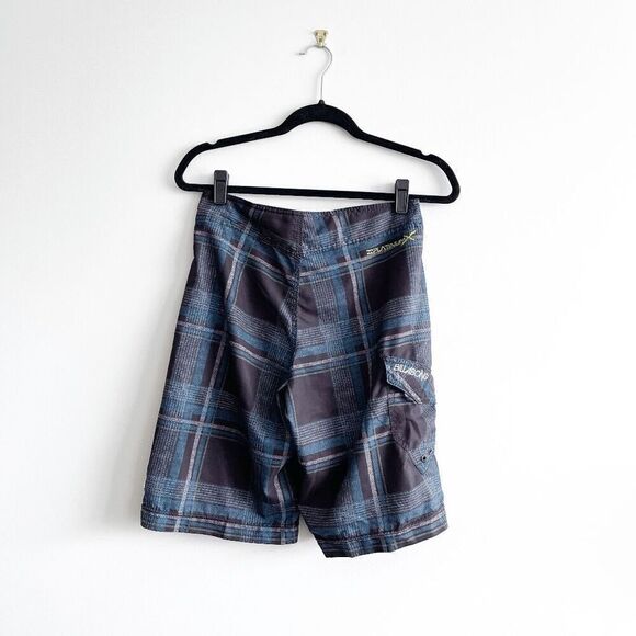 Billabong Mens Plaid Cargo Recycler Hydrostretch Platinum Board Shorts Size 28 - Picture 2 of 7